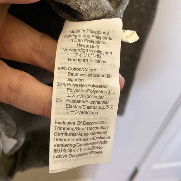 Madewell Bodysuit Grey Knit XL - Picture 4 of 4